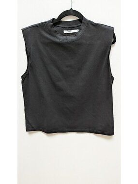 boa Black Sleeveless Knit Tee